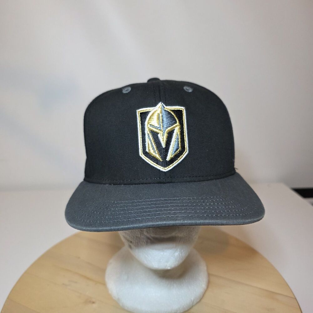 NHL Las Vegas Golden Knights Youth Snap Back Hat Adjustable Black Grey Gold